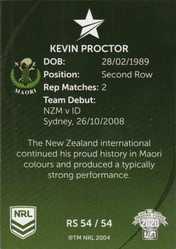 2020 NRL Traders - Representative Stars #RS54 Kevin Proctor Back